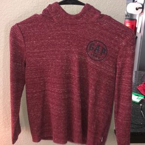 Boys long sleeve hooded Gap shirt